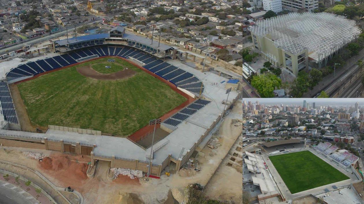 El estadio Édgar Rentería, el coliseo Elías Chegwin y el estadio Romelio Martínez. 