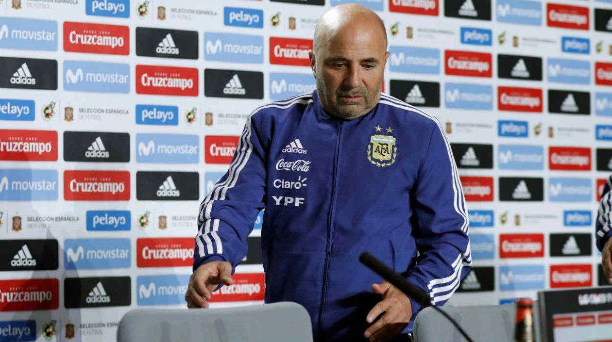 Jorge Sampaoli, técnico de Argentina. 