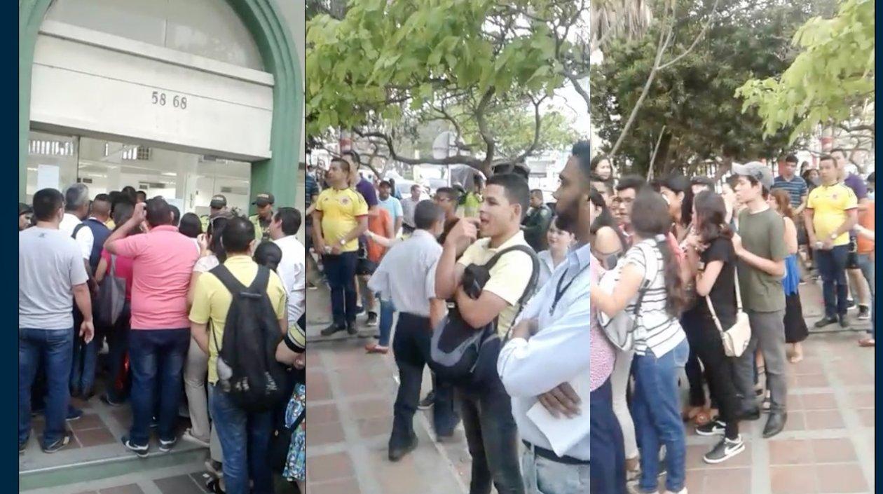 Congestión de ciudadanos en la Delegación Departamental del Atlántico.
