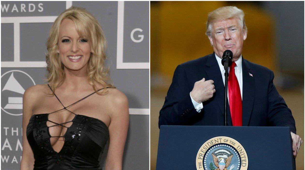 Stormy Daniels y Donald Trump.