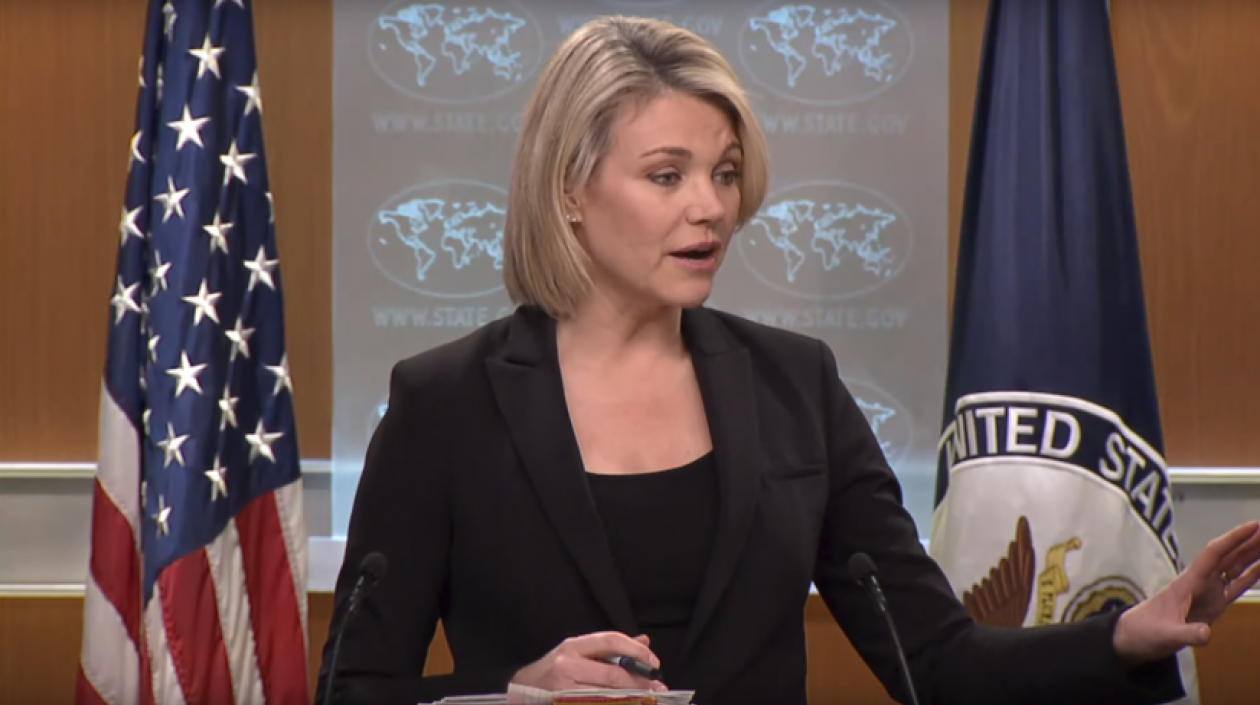 La portavoz del Departamento de Estado de EE.UU., Heather Nauert.