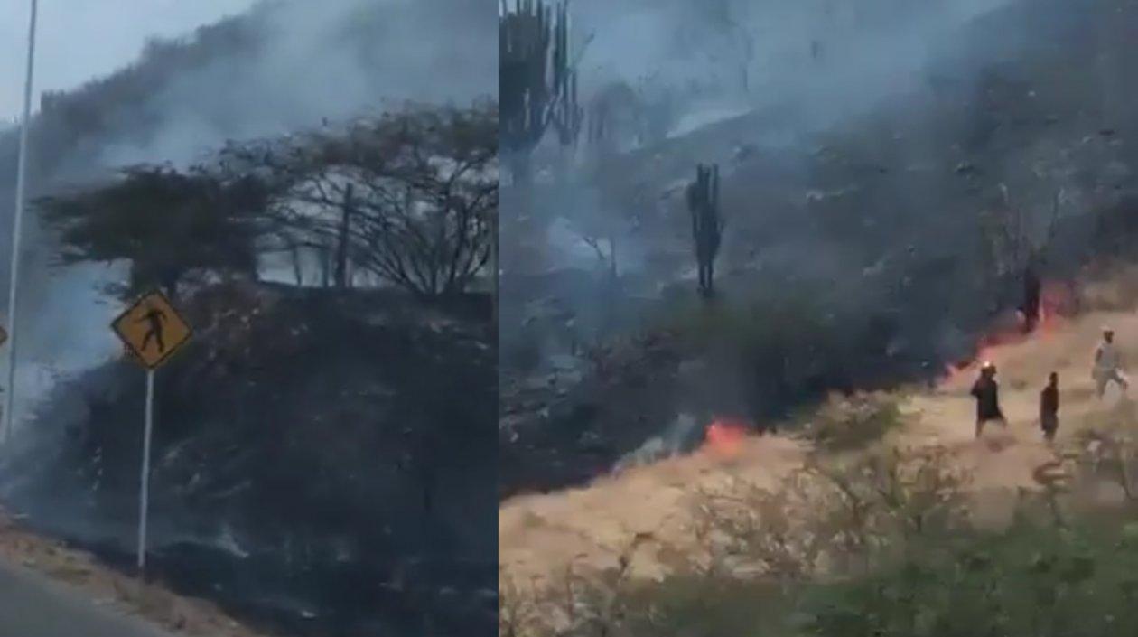 Un incendio forestal se registra a esta hora en el Cerro Ziruma