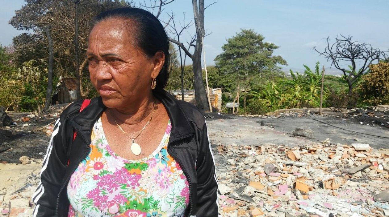 Miriam Rocío Solano, mamá de Yajaira Isabel Martínez Solano, quien provocó el incendio.