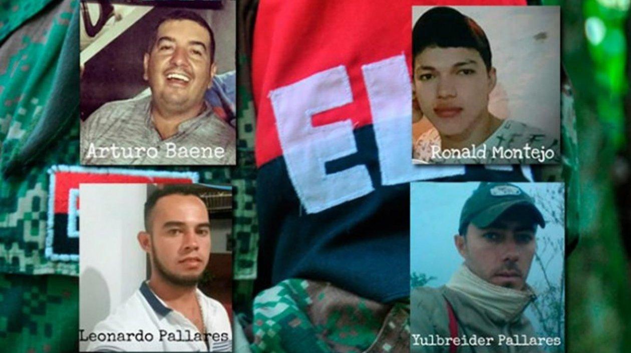 Las cuatro personas liberadas.