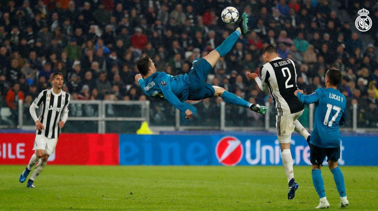Momento del gol de Cristiano Ronaldo. 