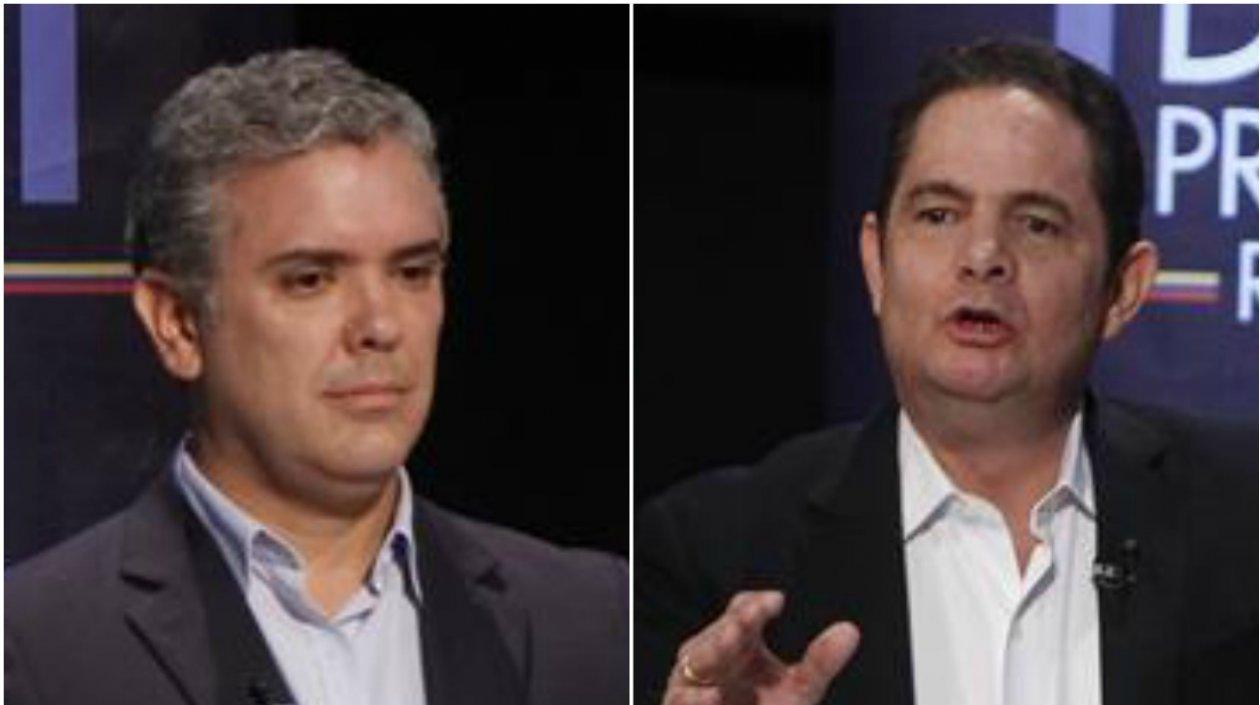  Los candidatos presidenciales Iván Duque y Germán Vargas, según estudio, irán a segunda vuelta.