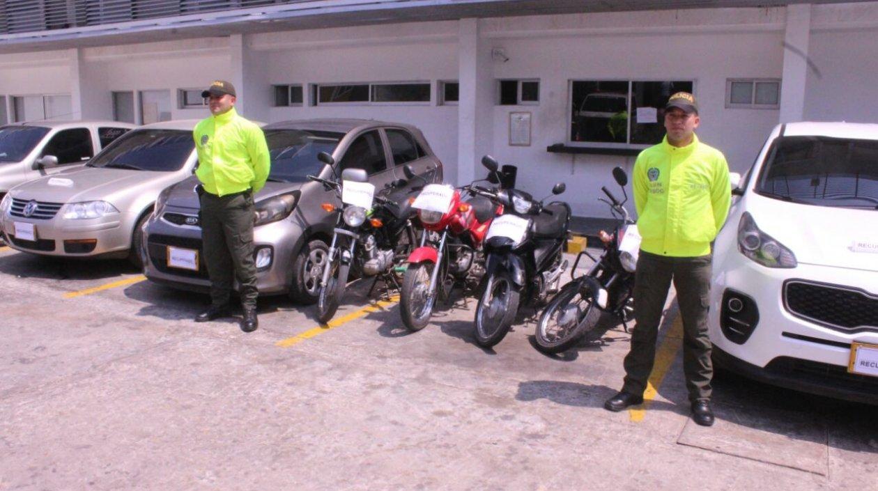 Vehículos recuperados.