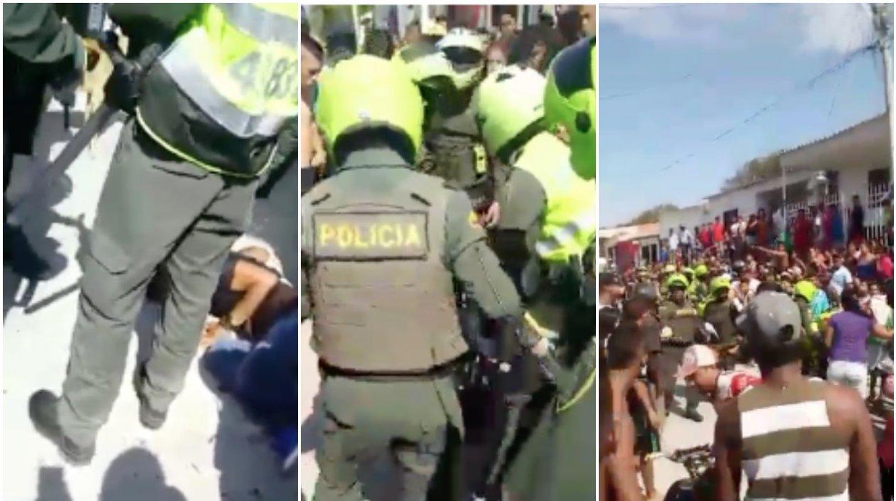 En la foto, el presunto delincuente tras los hechos ocurridos en el barrio Santo Domingo.