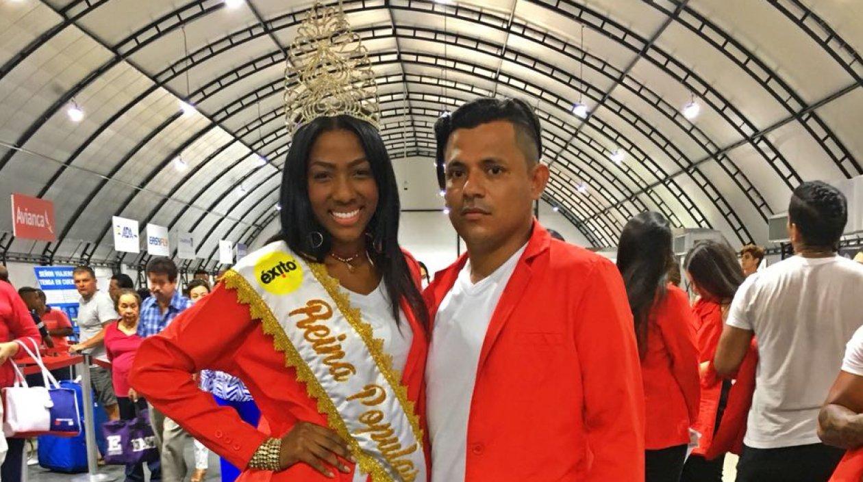 Daneska Camargo, Reina Popular 2018, y Alberis Suárez Miranda.