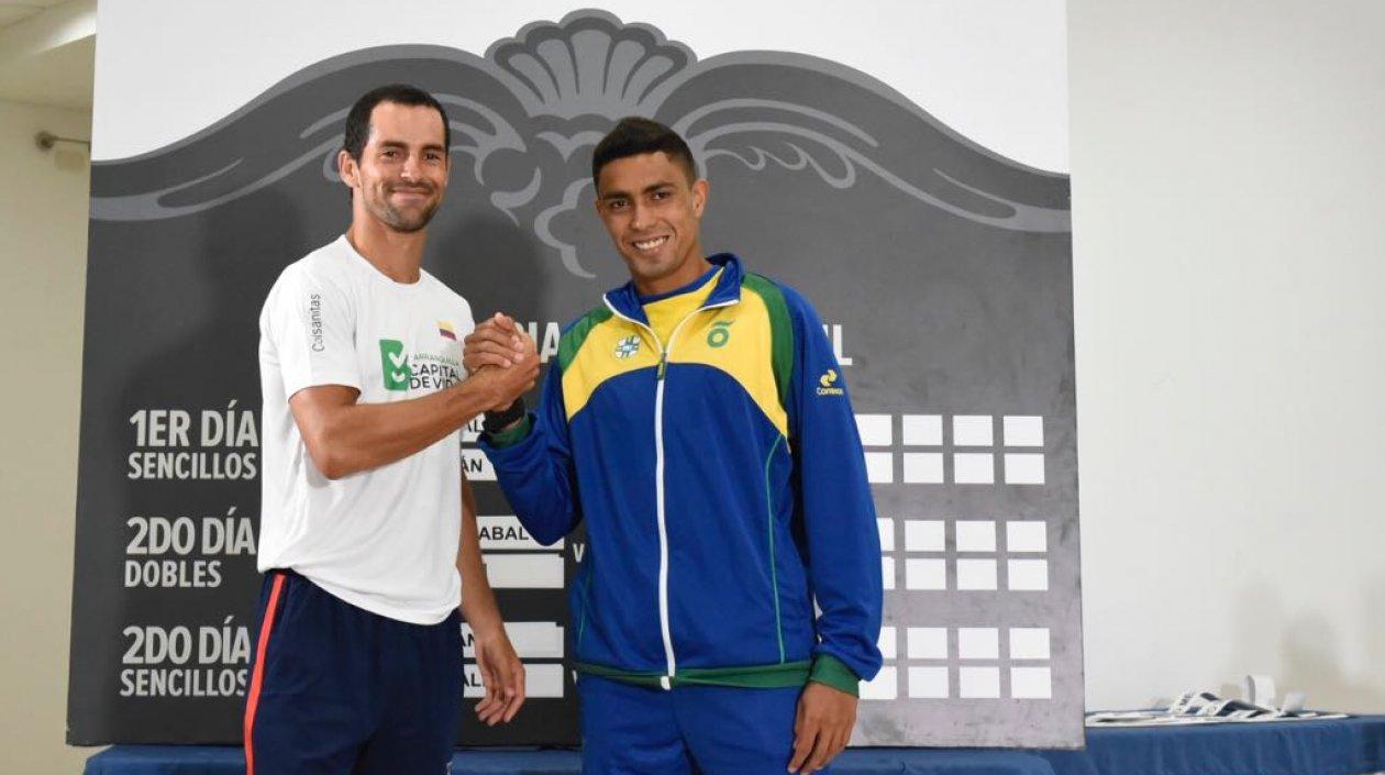 Santiago Giraldo y Thiago Monteiro.