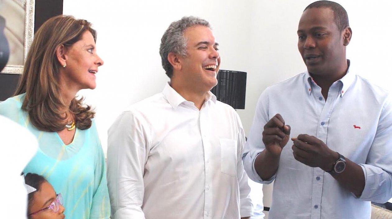 Marta Lucía Ramírez, Iván Duque y Édgar Rentería.