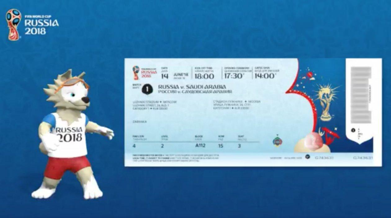 Diseño de las boletas para el Mundial. 
