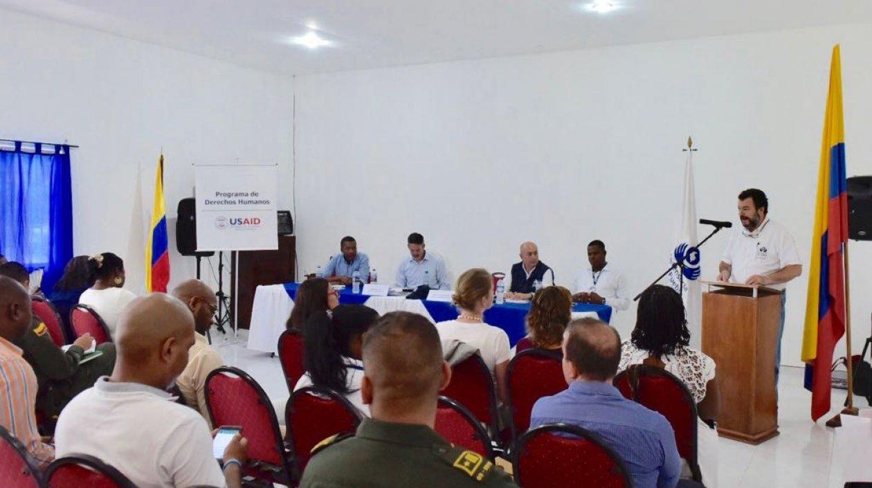 Carlos Alfonso Negret, el Defensor del Pueblo, en Tumaco