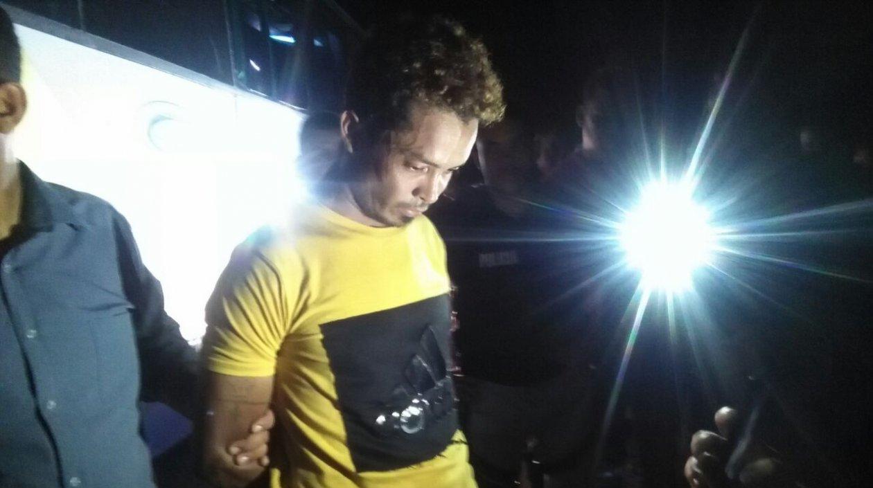 Dairo de Jesús Carillo Hernández, de 28 años, fue capturado a las 2 de la mañana.