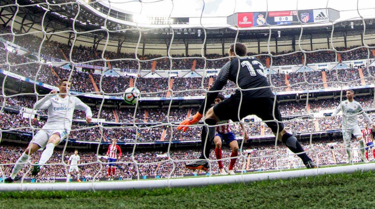 Acción del gol de Cristiano Ronaldo. 