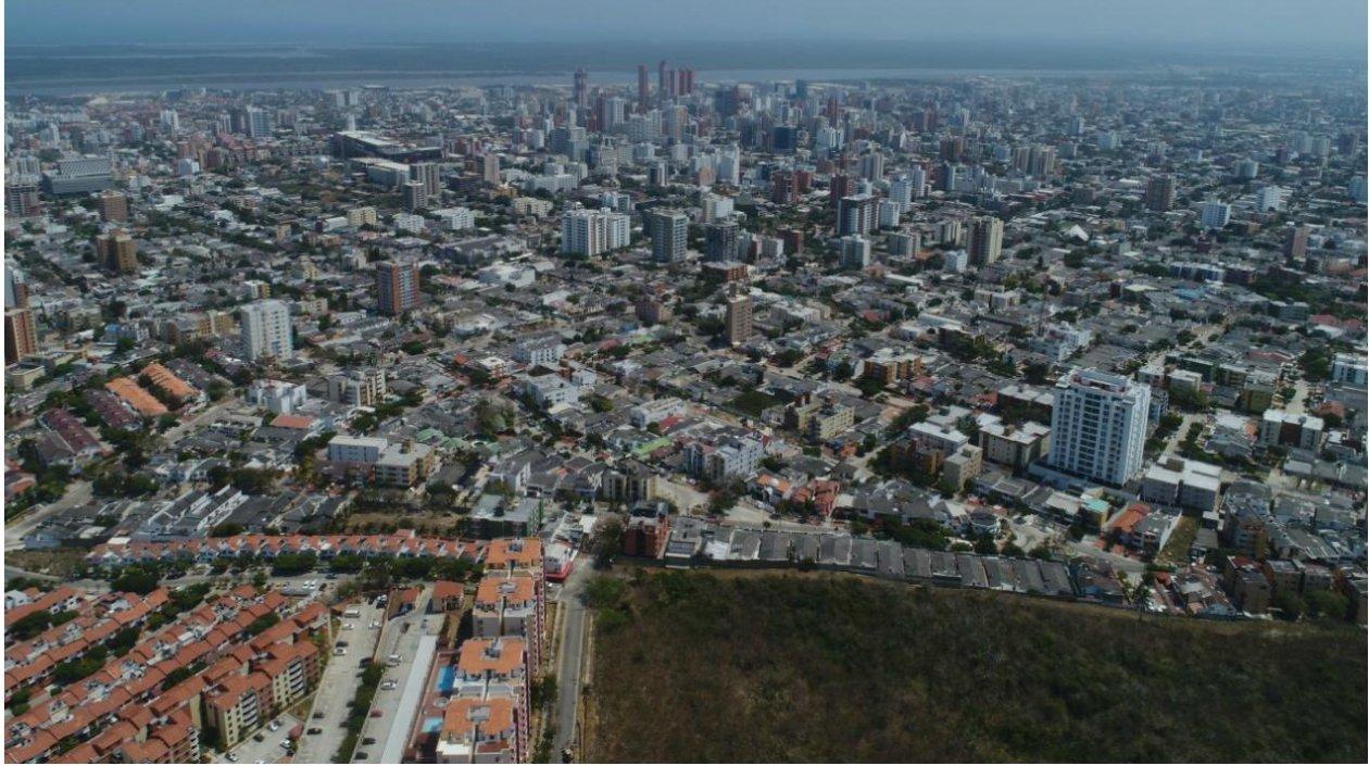 Foto área de la zona del proyecto.