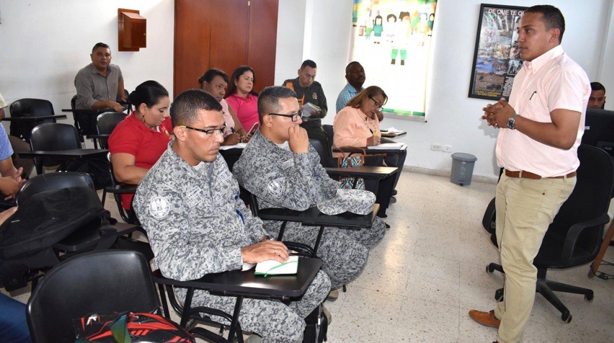 Manuel Andrade, Secretario de Gobierno, presidiendo el Consejo de Seguridad.