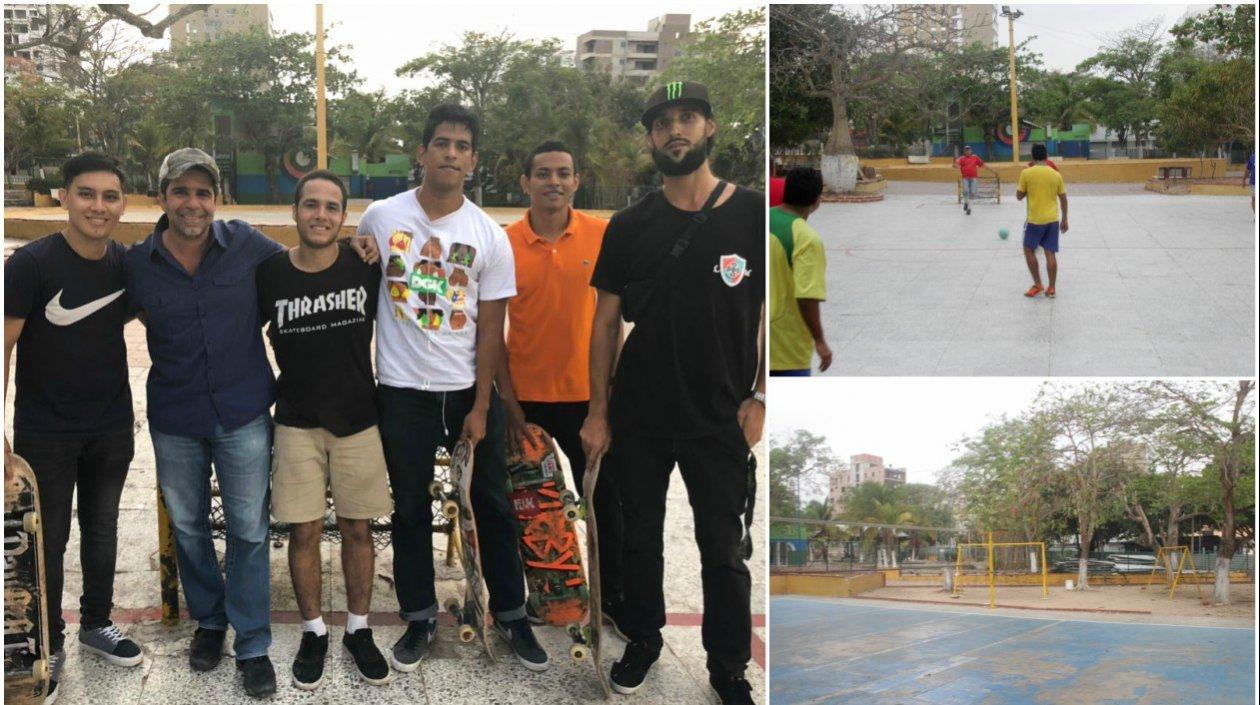 El Alcalde Alejandro Char compartió con los ciudadanos que acuden al parque.