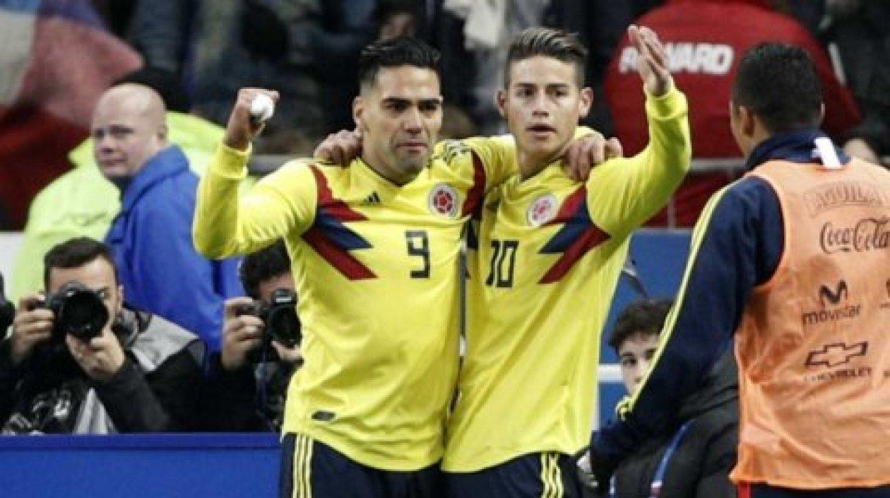 Radamel Falcao García y James Rodríguez.