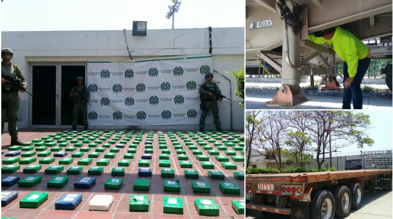 La droga iba a ser enviada vía marítima. 