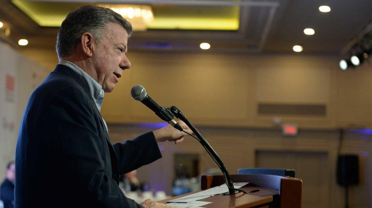Juan Manuel Santos, presidente.