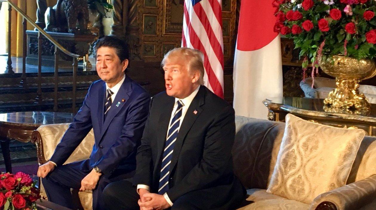 El primer ministro de Japón, Shinzo Abe, y el presidente de EEUU, Donald Trump.