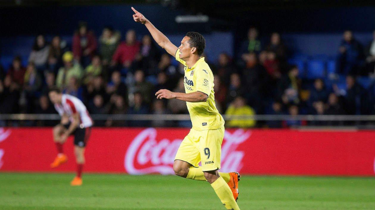 Carlos Bacca festeja uno de sus goles en esta campaña. 