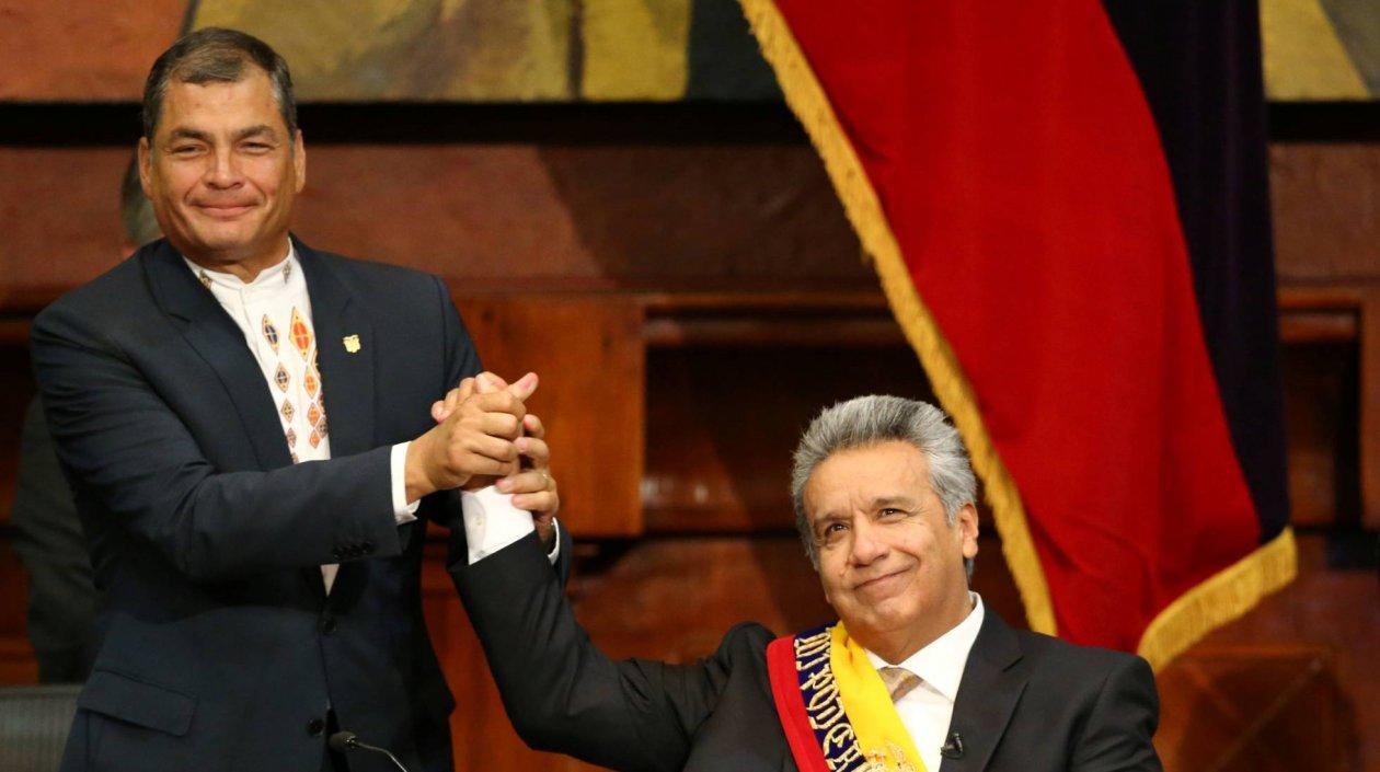 Rafael Correa y el presidente de Ecuador, Lenín Moreno. 