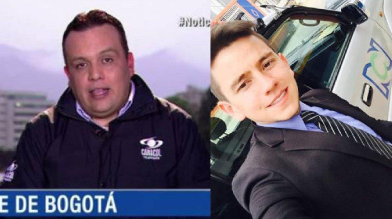 El periodista Edward Porras y Alejandro Silva. 