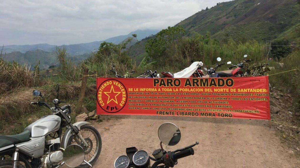 EPL anunció un paro armado este miércoles 18 de abril. 