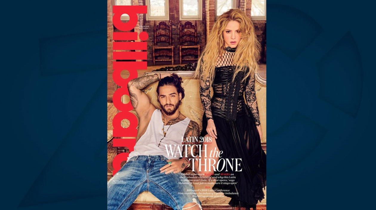 Maluma y Shakira en la portada de la revista Billboard.