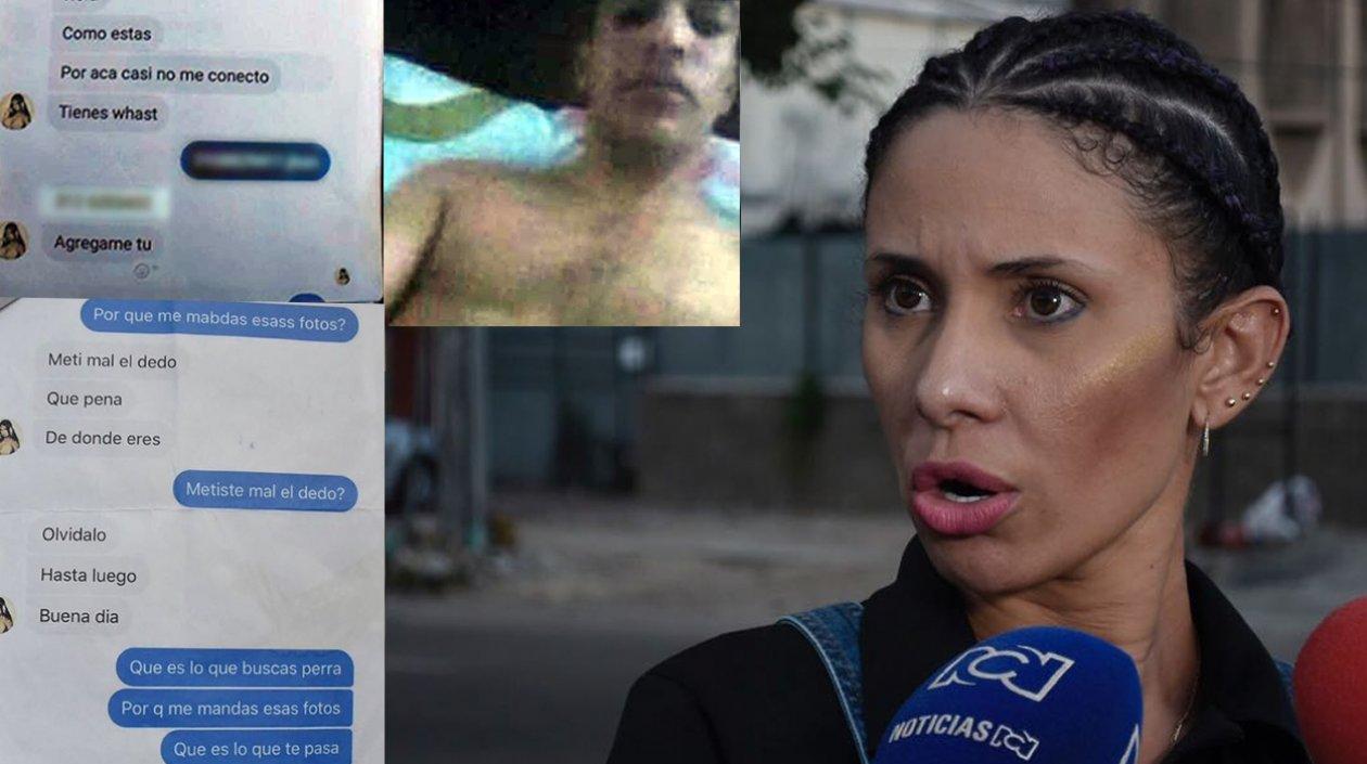 Tatyana Álvarez y captura de chats.