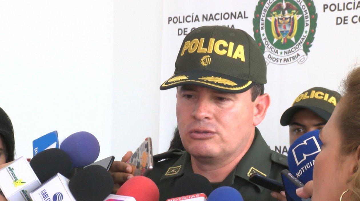 Coronel Engelbert Grijalba, subcomandante de la Policía Metropolitana de Barranquilla.