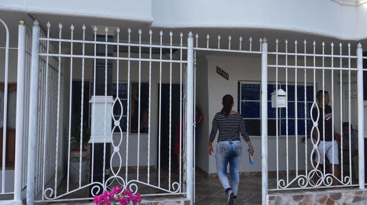 Fachada de la casa donde vivía la pequeña prima de Teófilo Gutiérrez