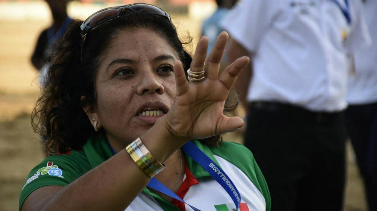 María José Alcalá, jefa de misión de México y exatleta olímpica. 