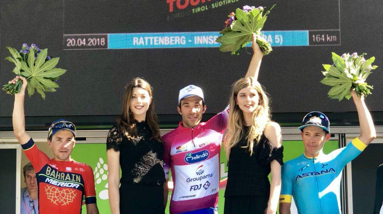 Pinot ganó la competencia, Pozzovivo fue segundo y López, tercero. 