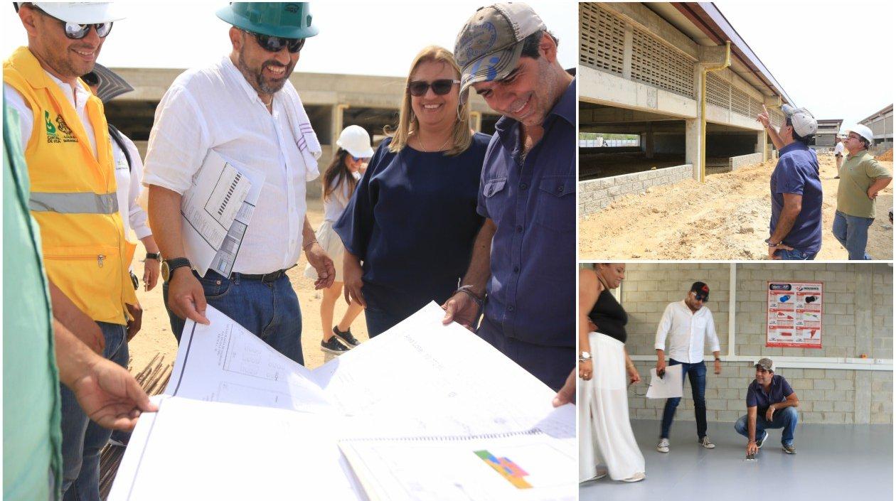 Alcalde Char inspeccionando las sedes del Sena.