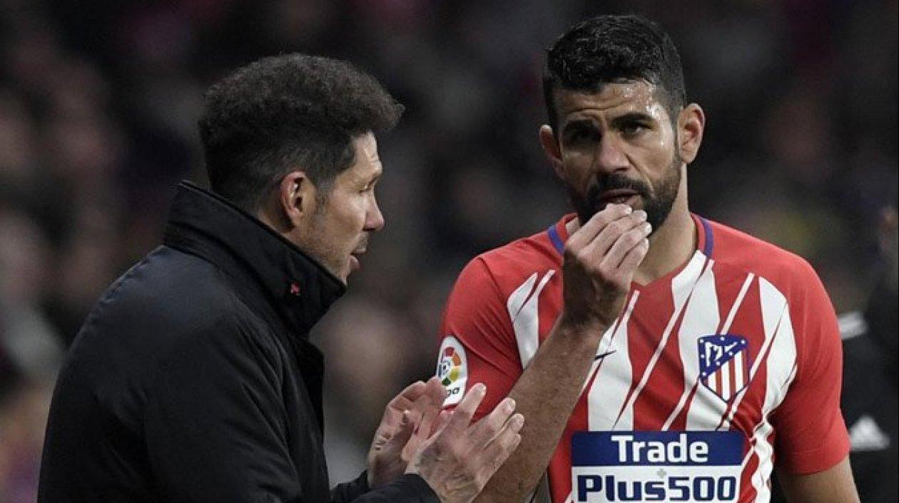 Diego Simeone y Diego Costa.