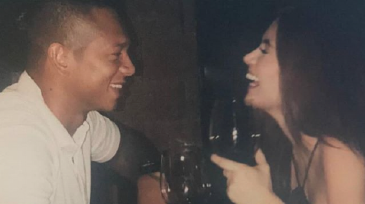 Primera foto que compartieron Fredy Guarín y Sara Uribe juntos.