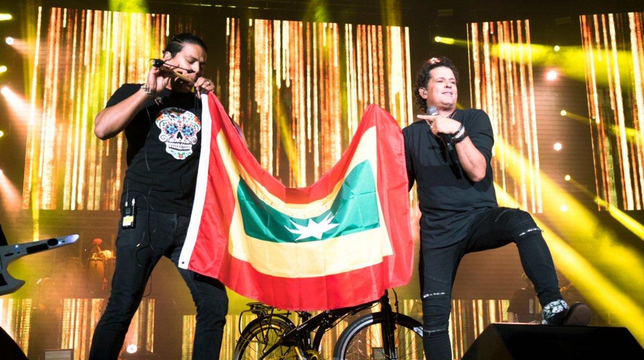 El folclorista Tato Marenco y el cantante Carlos Vives.