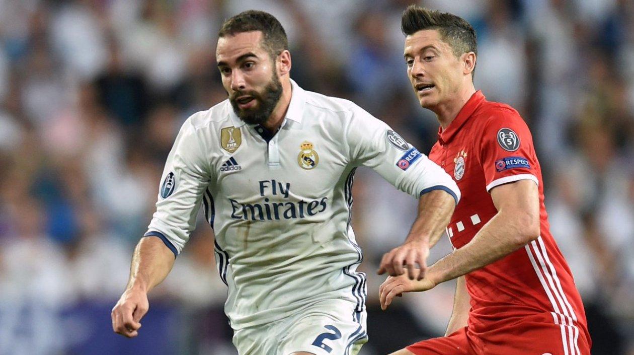 Dani Carvajal ante Lewandowski, en el duelo de la edición anterior.