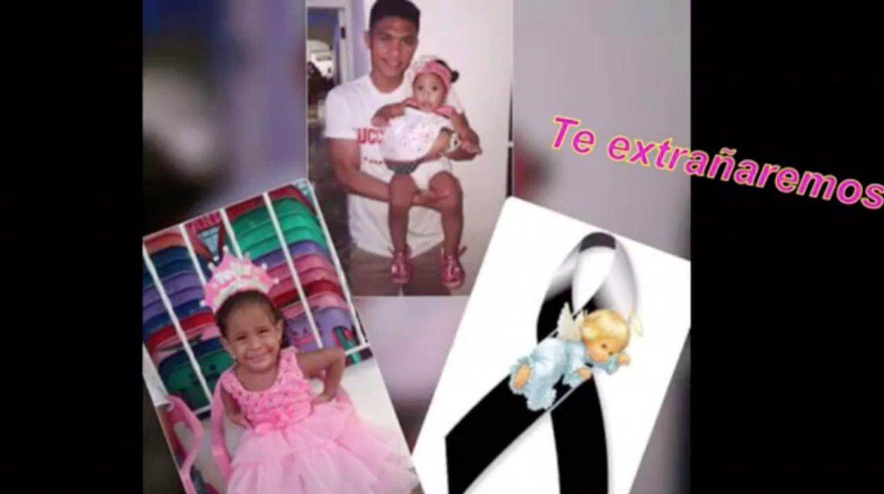 Teófilo Gutiérrez despidió así a la pequeña Arly. 