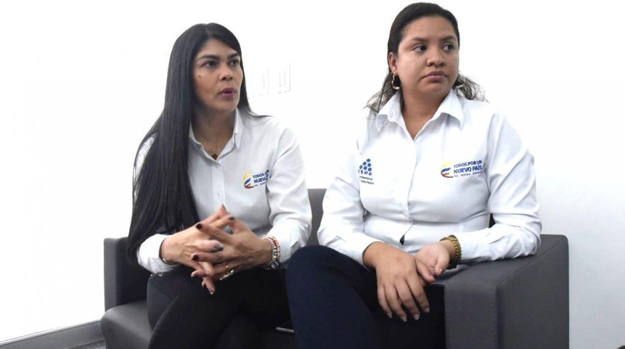 La Directora Territorial Sandra Plata y la Coordinadora Académica Liz Barragán.