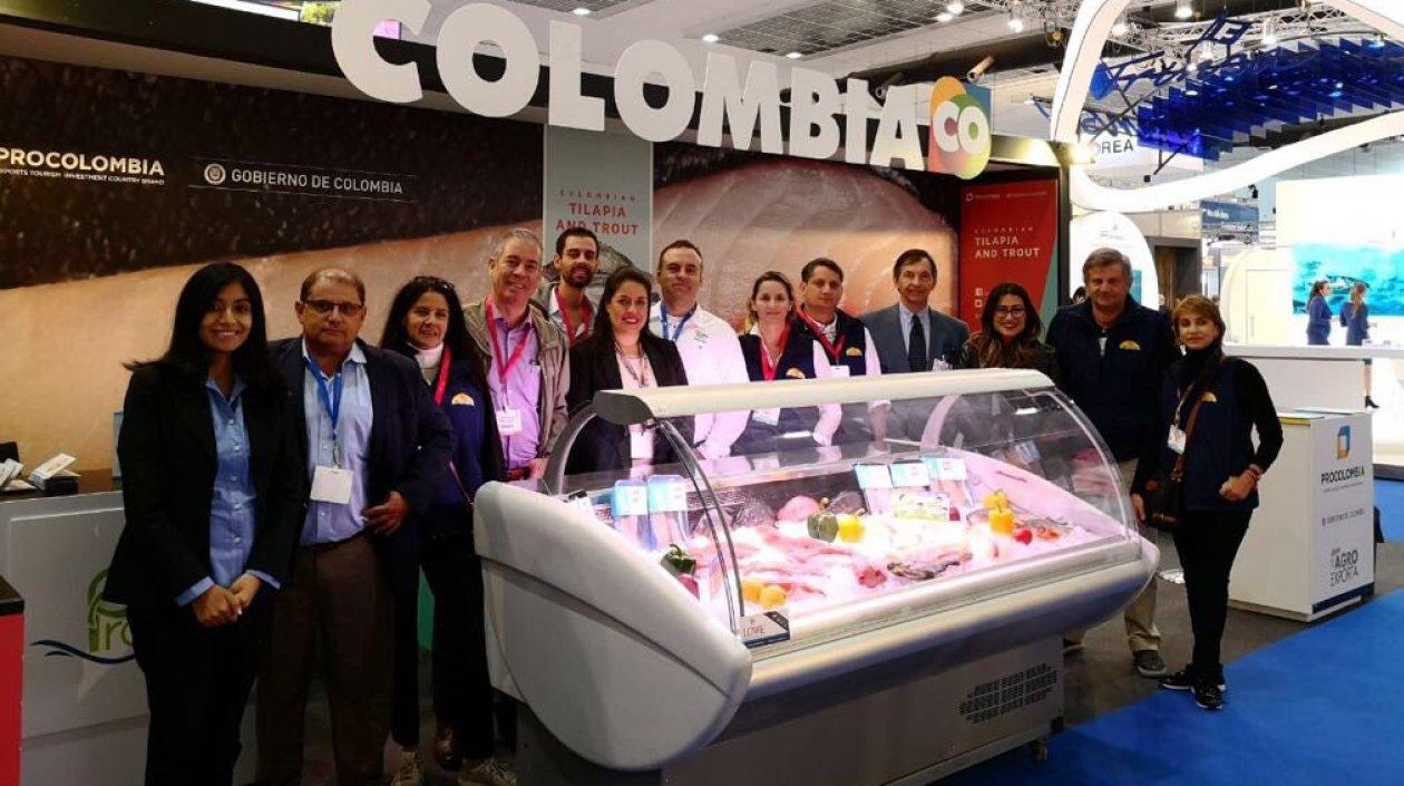 Stand de Colombia en European Seafood Exposition. Tilapia, Trucha y Cachama, excelente oferta para el mundo.