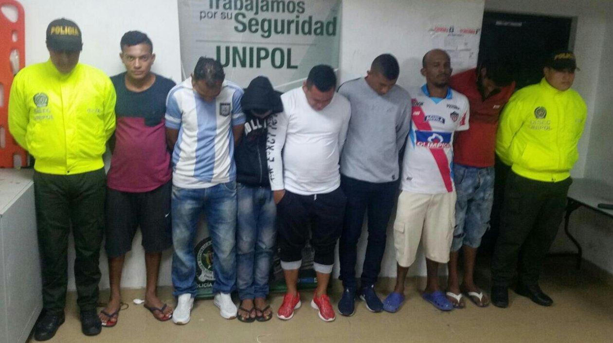 Foto de los capturados, presuntamente, de la banda ‘El Combo de Gipi’.