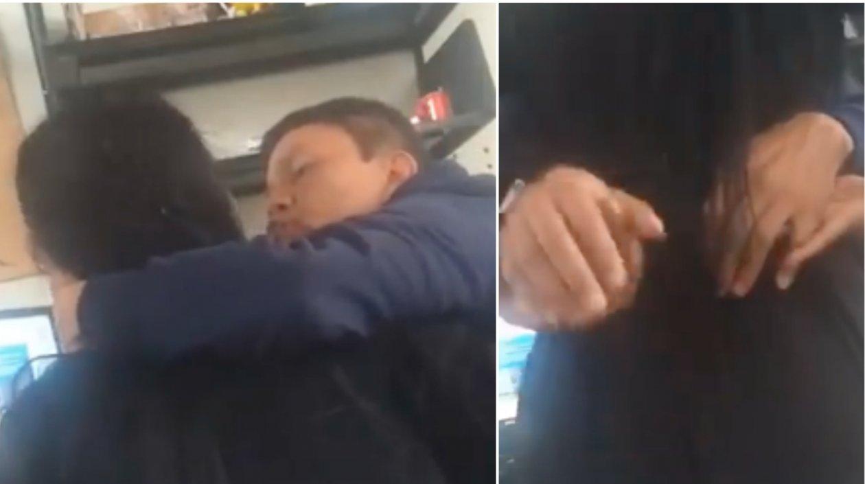 Esta imagen corresponde a una reunión grabada por la estudiante.