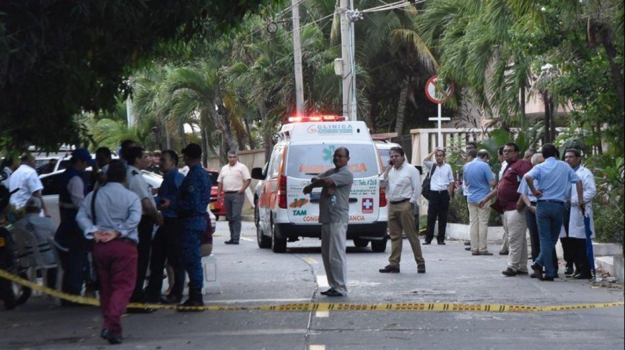 Foto del pasado 24 de abril cuando se suspendió la diligencia de desalojo de Enilce López.