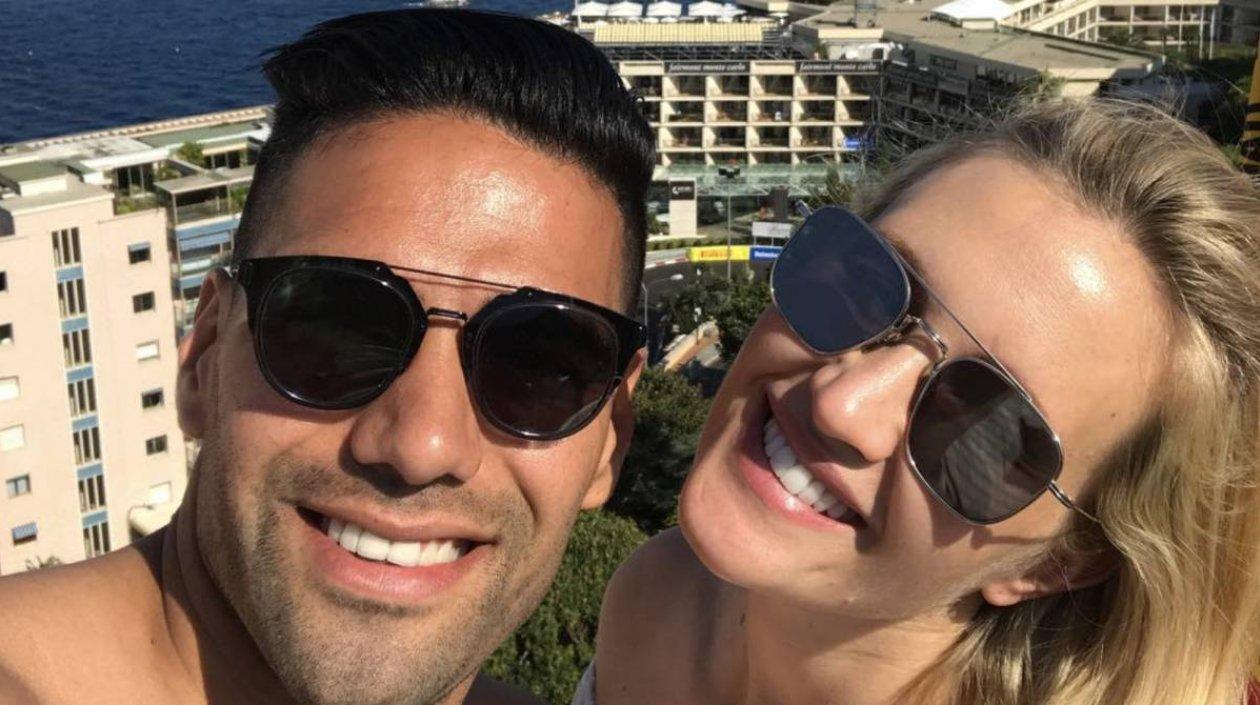 Falcao y su esposa Lorelei Tarón.