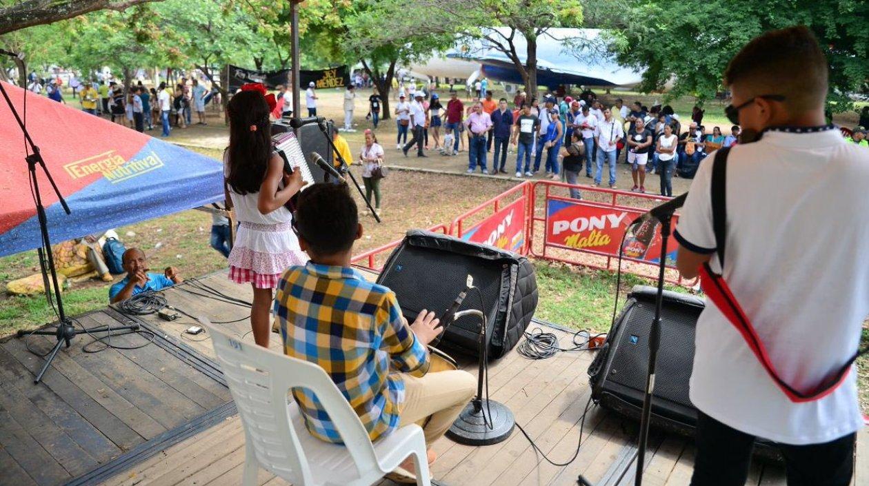 Competencia infantil en el Festival Vallenato.