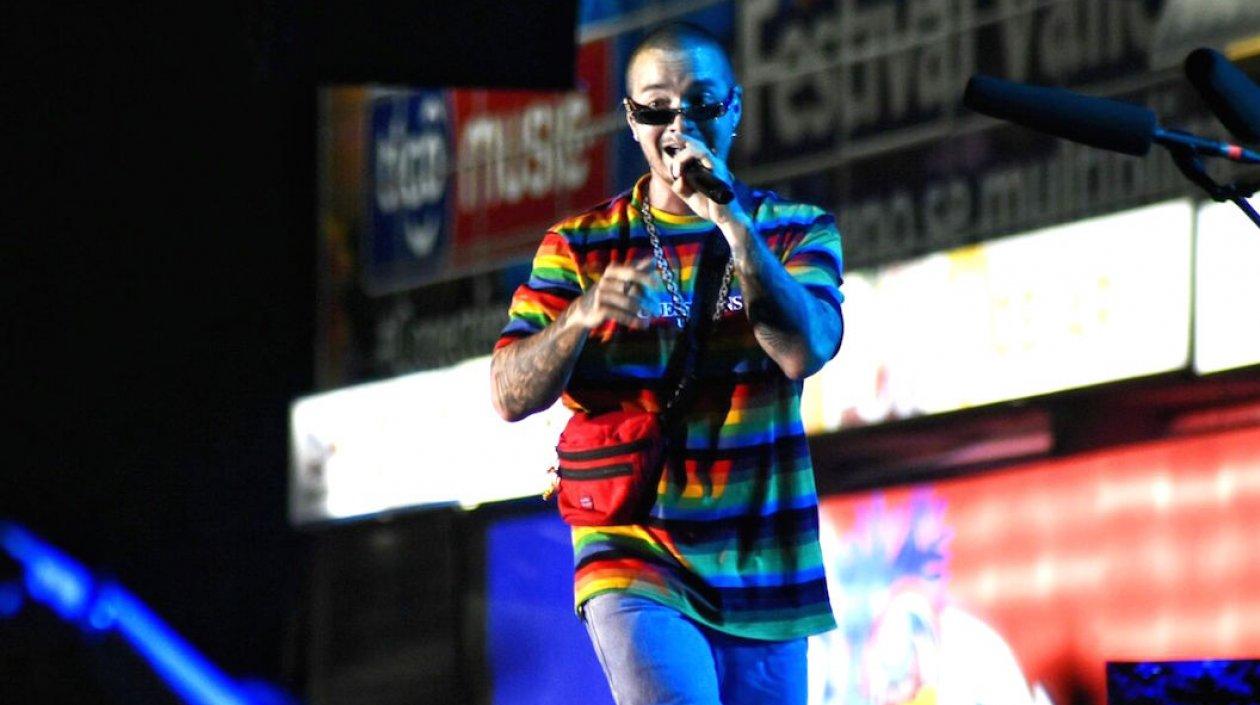 J Balvin durante su presentación.